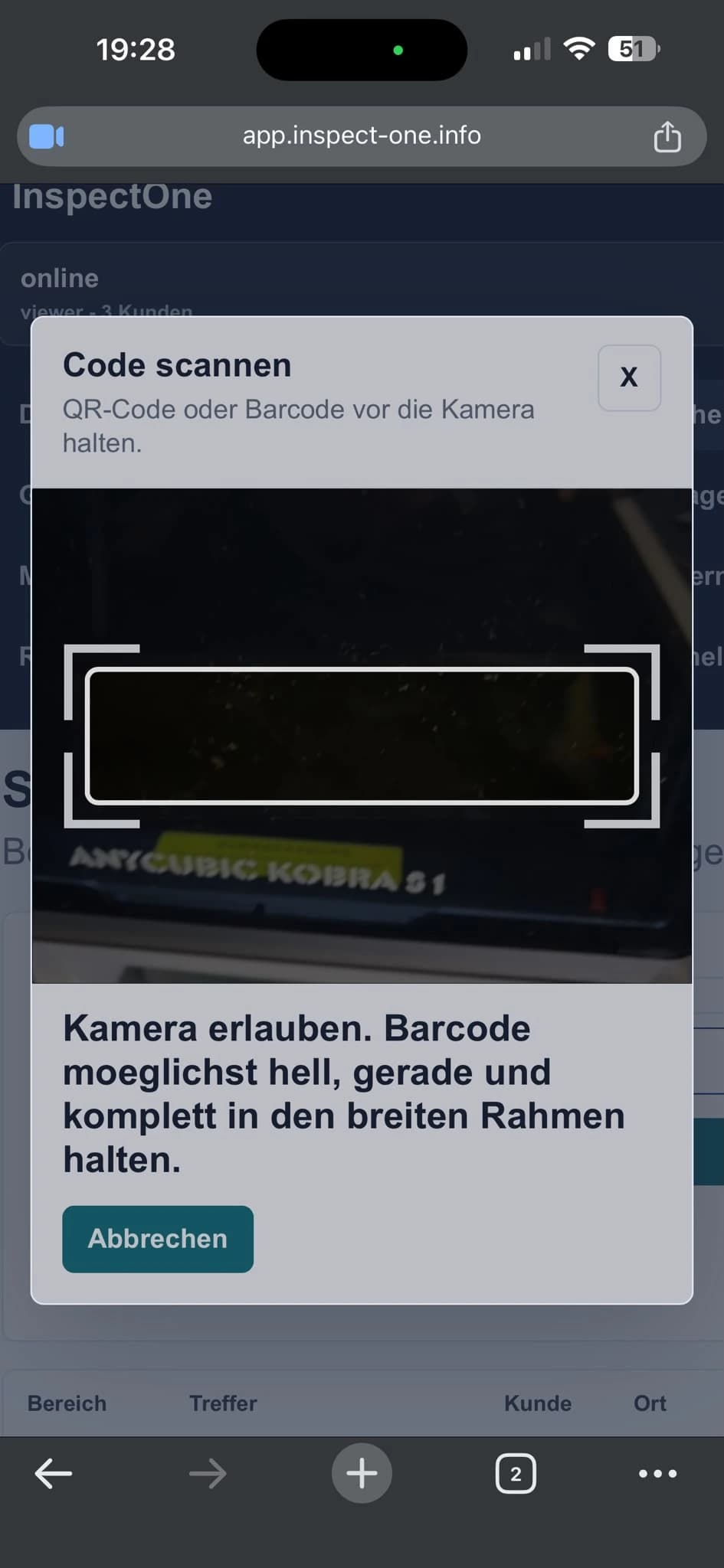 InspectOne Produktansicht